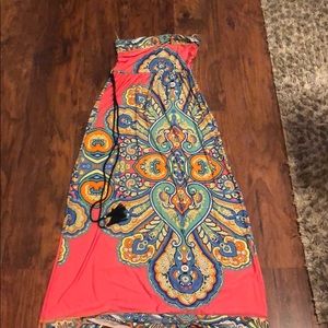 Strapless maxi dress